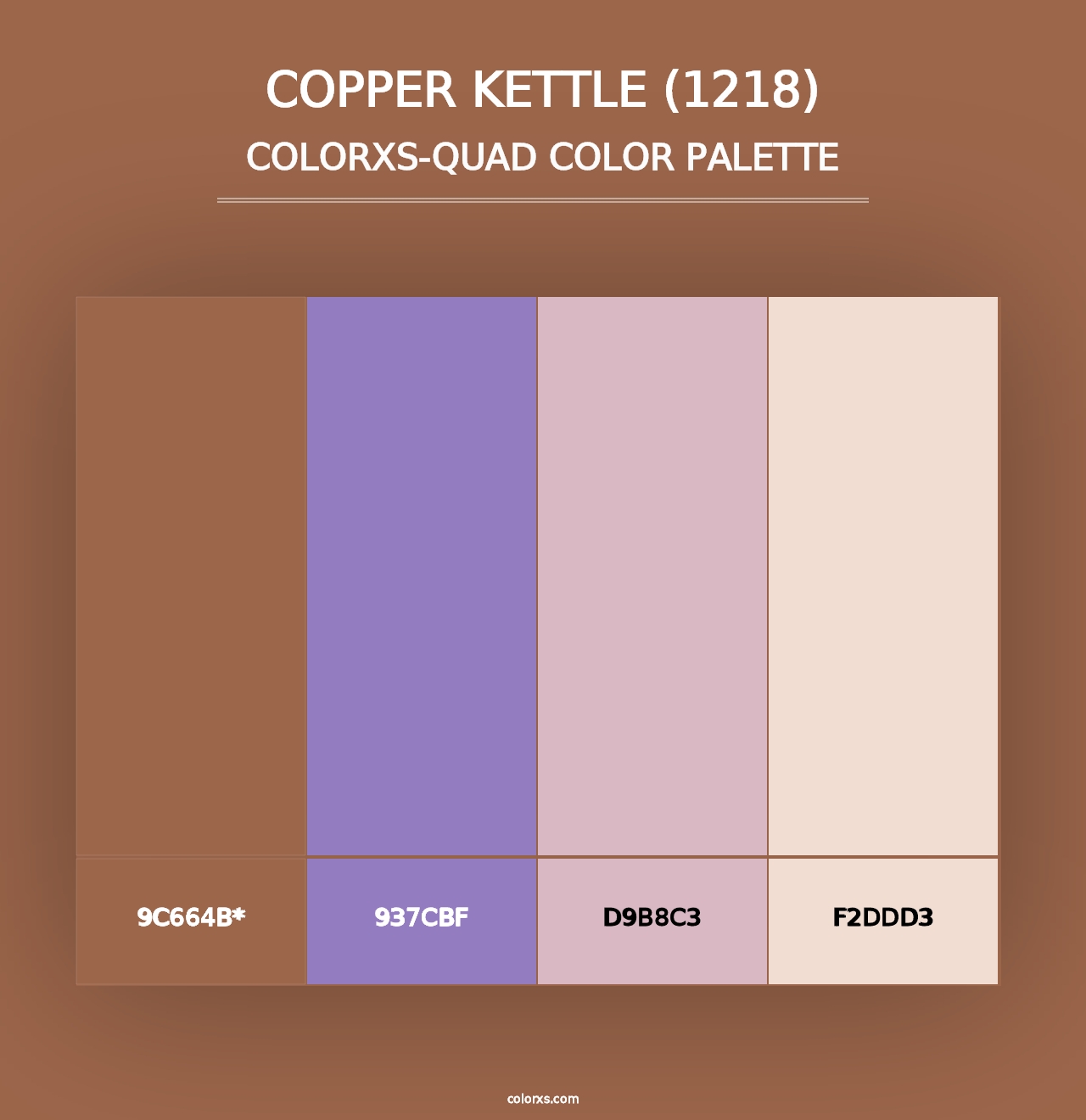 Copper Kettle (1218) - Colorxs Quad Palette