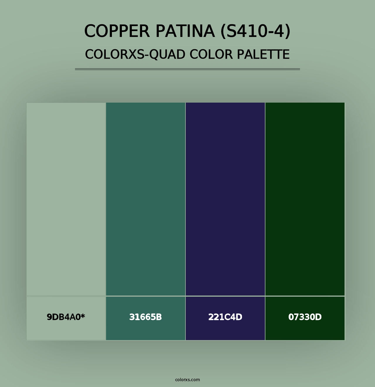 Copper Patina (S410-4) - Colorxs Quad Palette