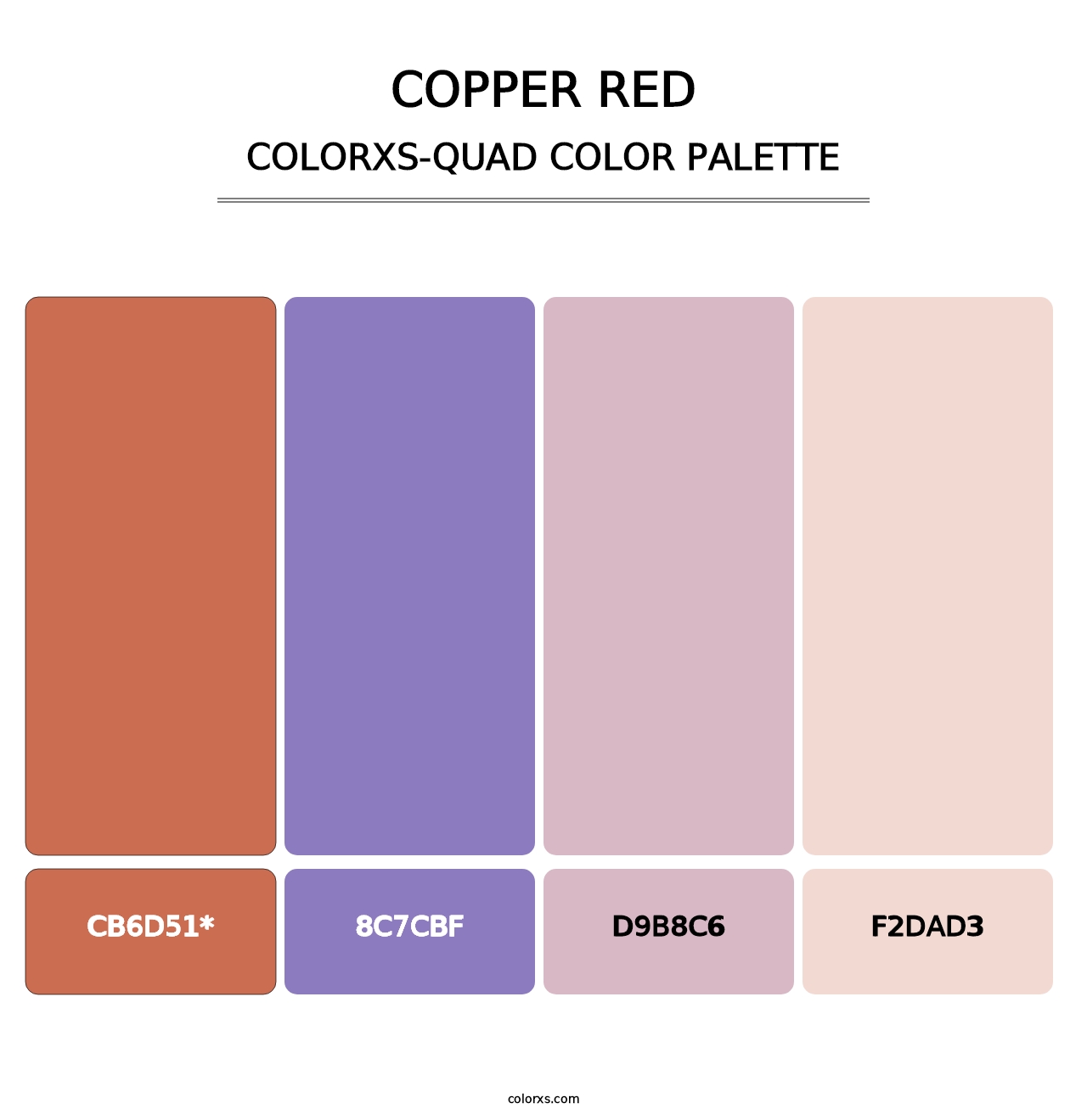 Copper Red - Colorxs Quad Palette