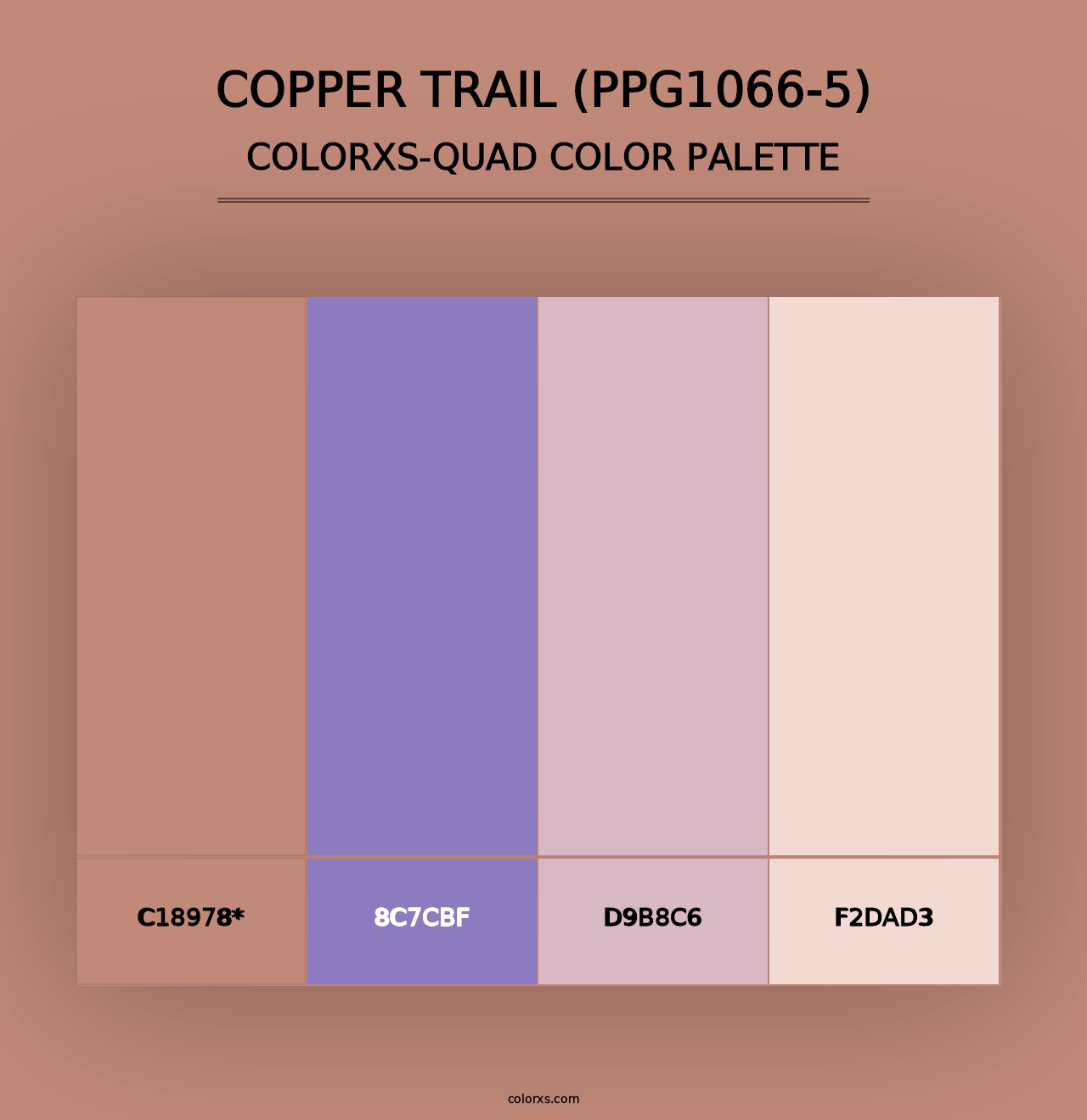 Copper Trail (PPG1066-5) - Colorxs Quad Palette