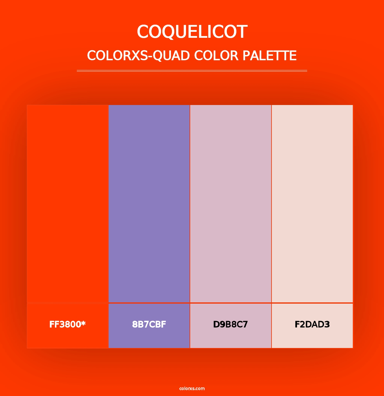 Coquelicot - Colorxs Quad Palette