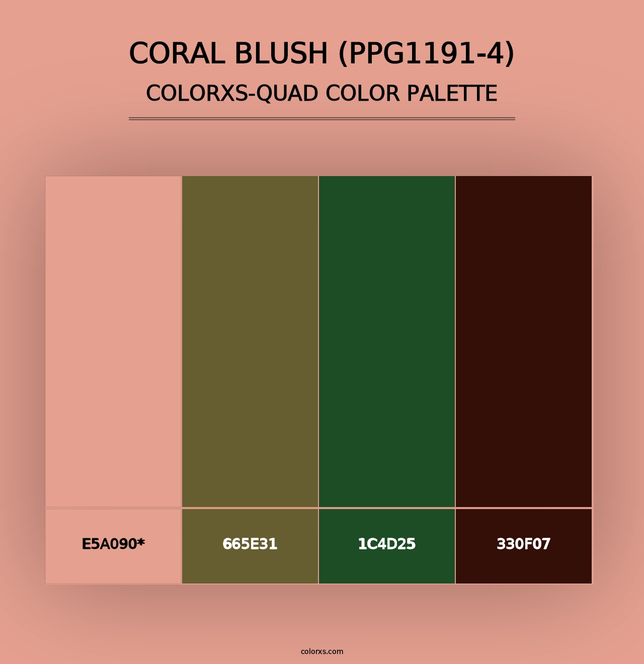 Coral Blush (PPG1191-4) - Colorxs Quad Palette