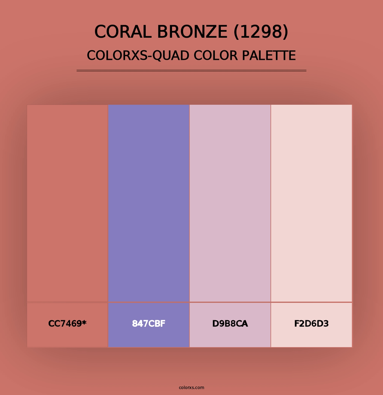 Coral Bronze (1298) - Colorxs Quad Palette