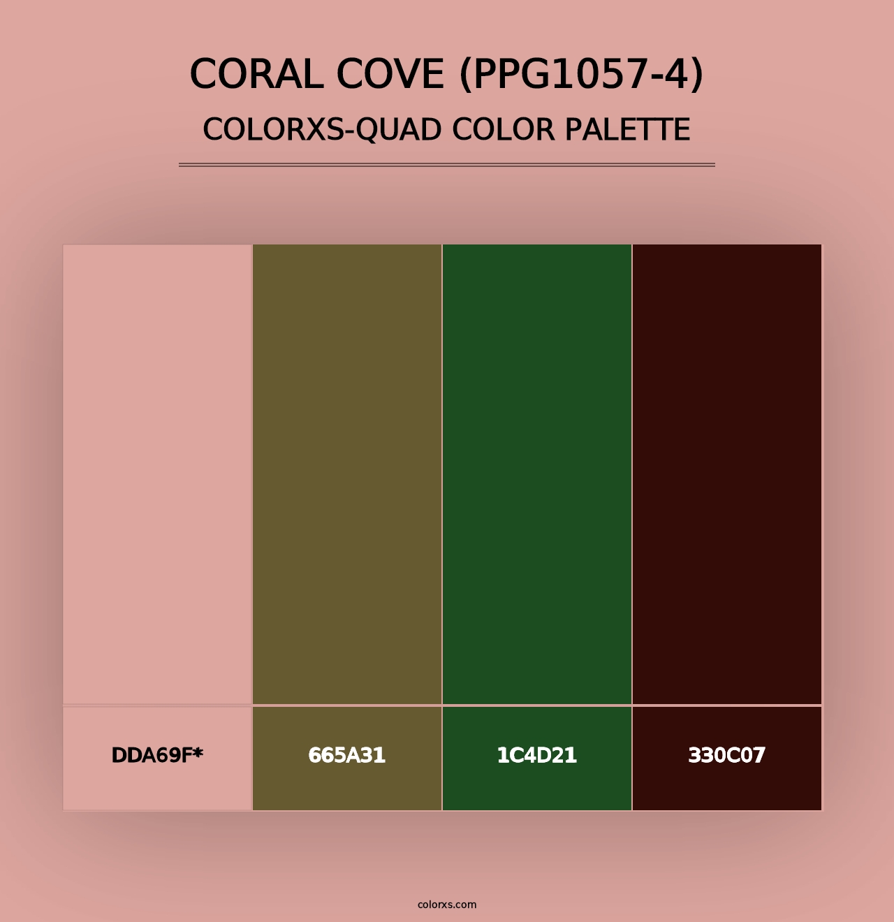 Coral Cove (PPG1057-4) - Colorxs Quad Palette