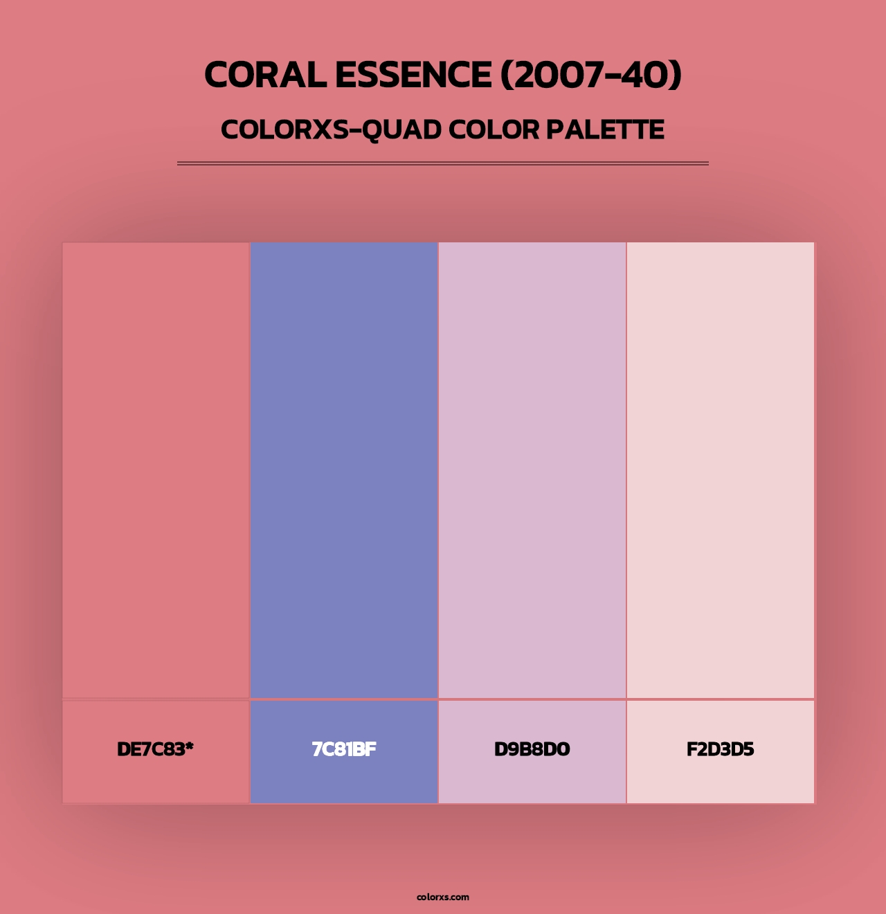 Coral Essence (2007-40) - Colorxs Quad Palette