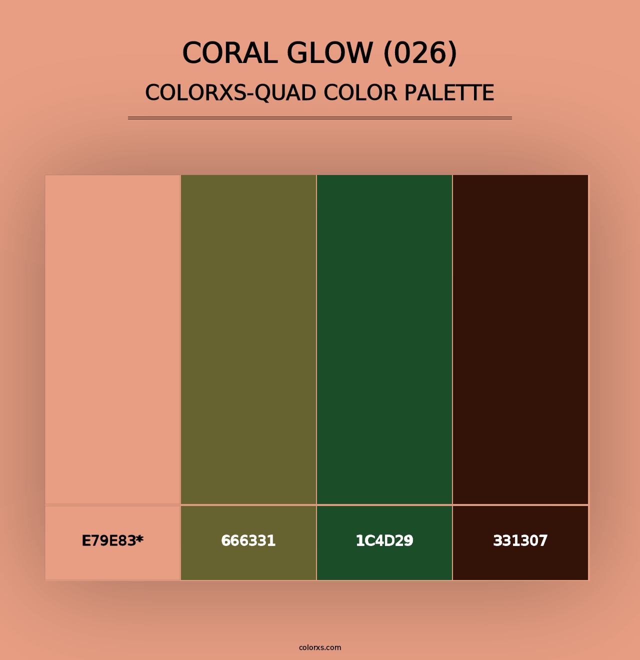 Coral Glow (026) - Colorxs Quad Palette