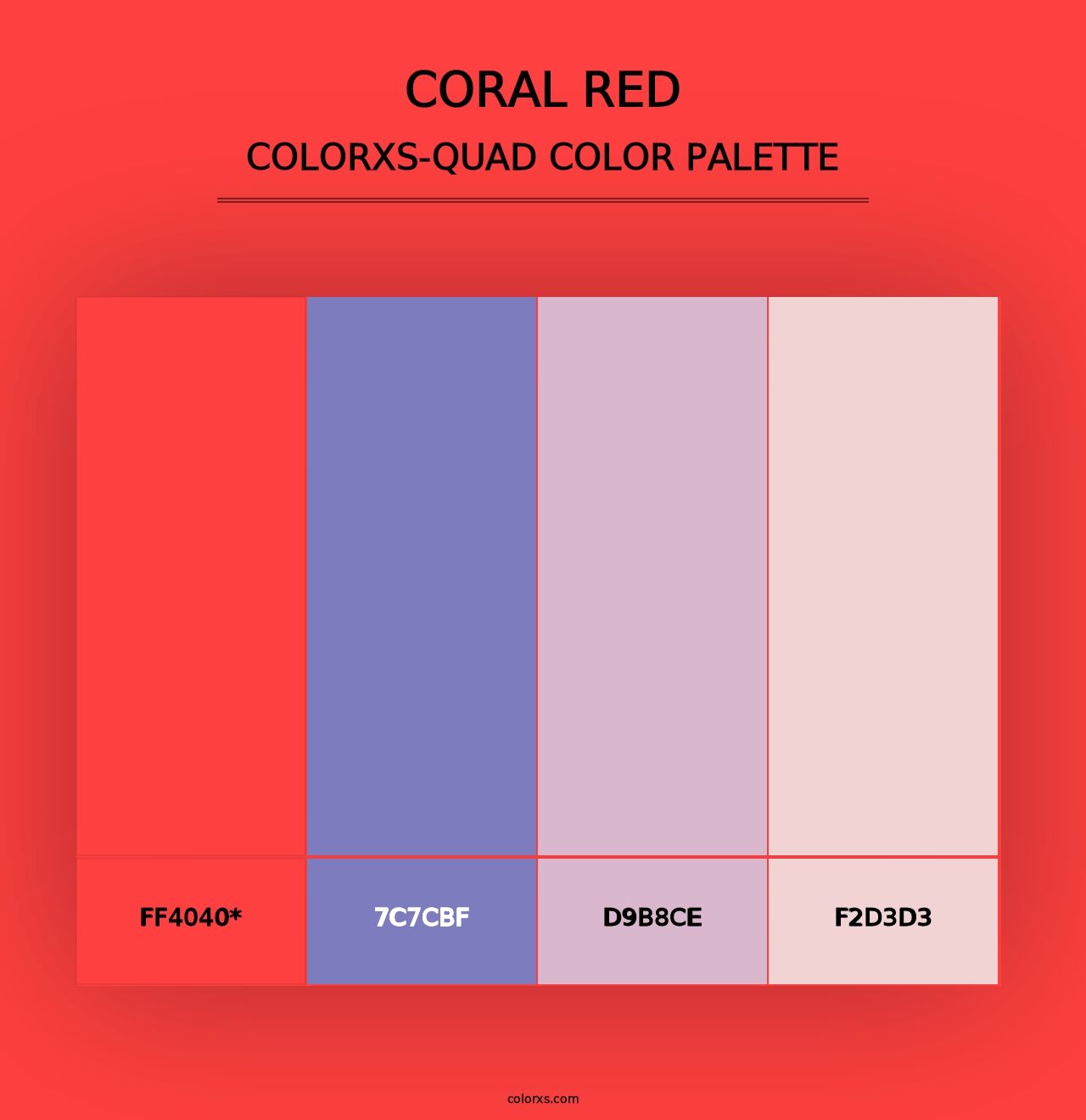 Coral Red - Colorxs Quad Palette