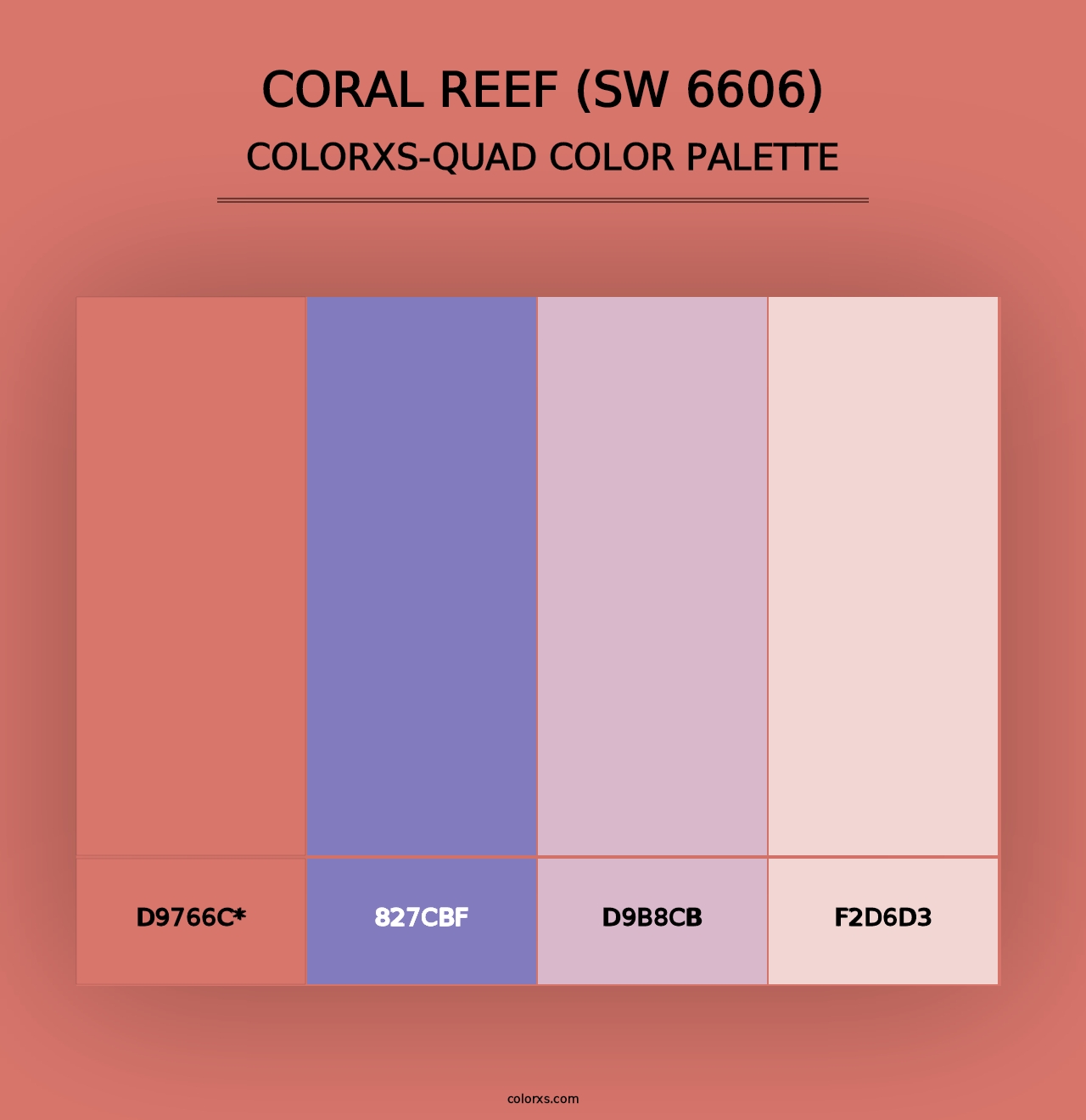 Coral Reef (SW 6606) - Colorxs Quad Palette