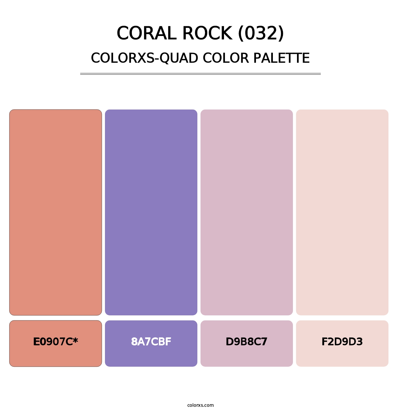 Coral Rock (032) - Colorxs Quad Palette