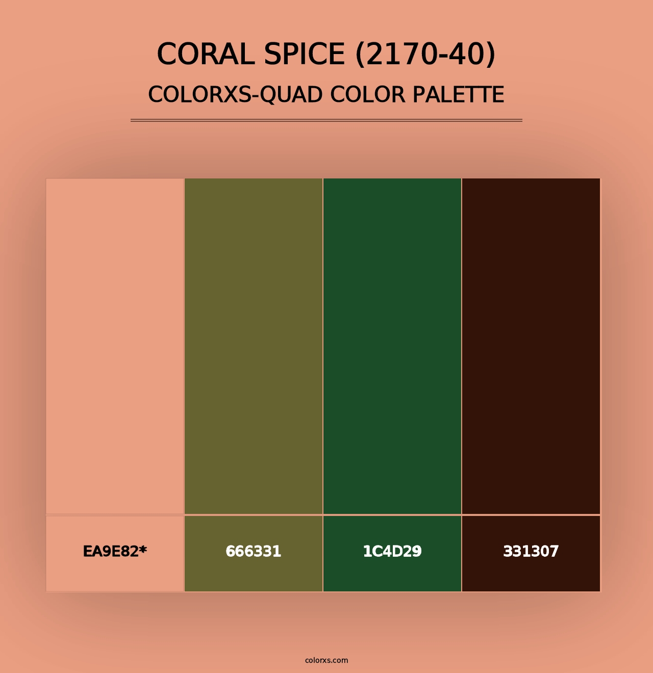 Coral Spice (2170-40) - Colorxs Quad Palette