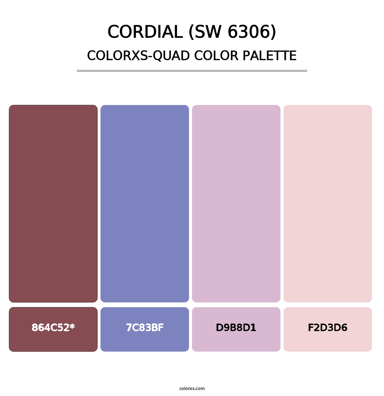 Cordial (SW 6306) - Colorxs Quad Palette