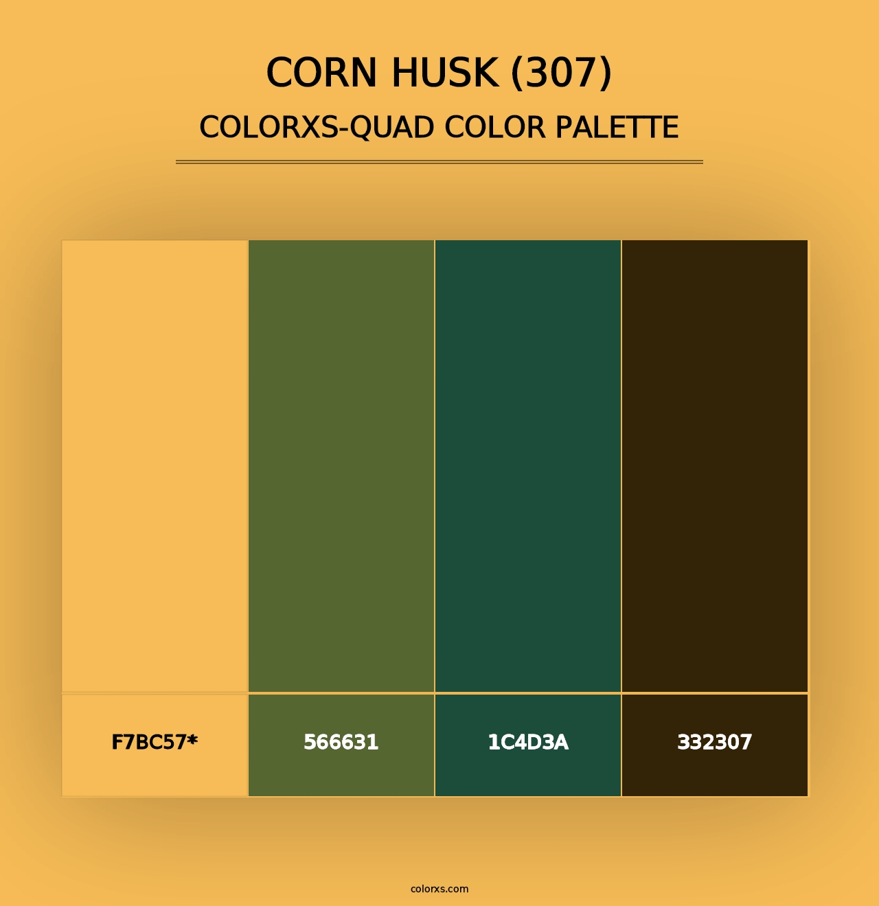 Corn Husk (307) - Colorxs Quad Palette