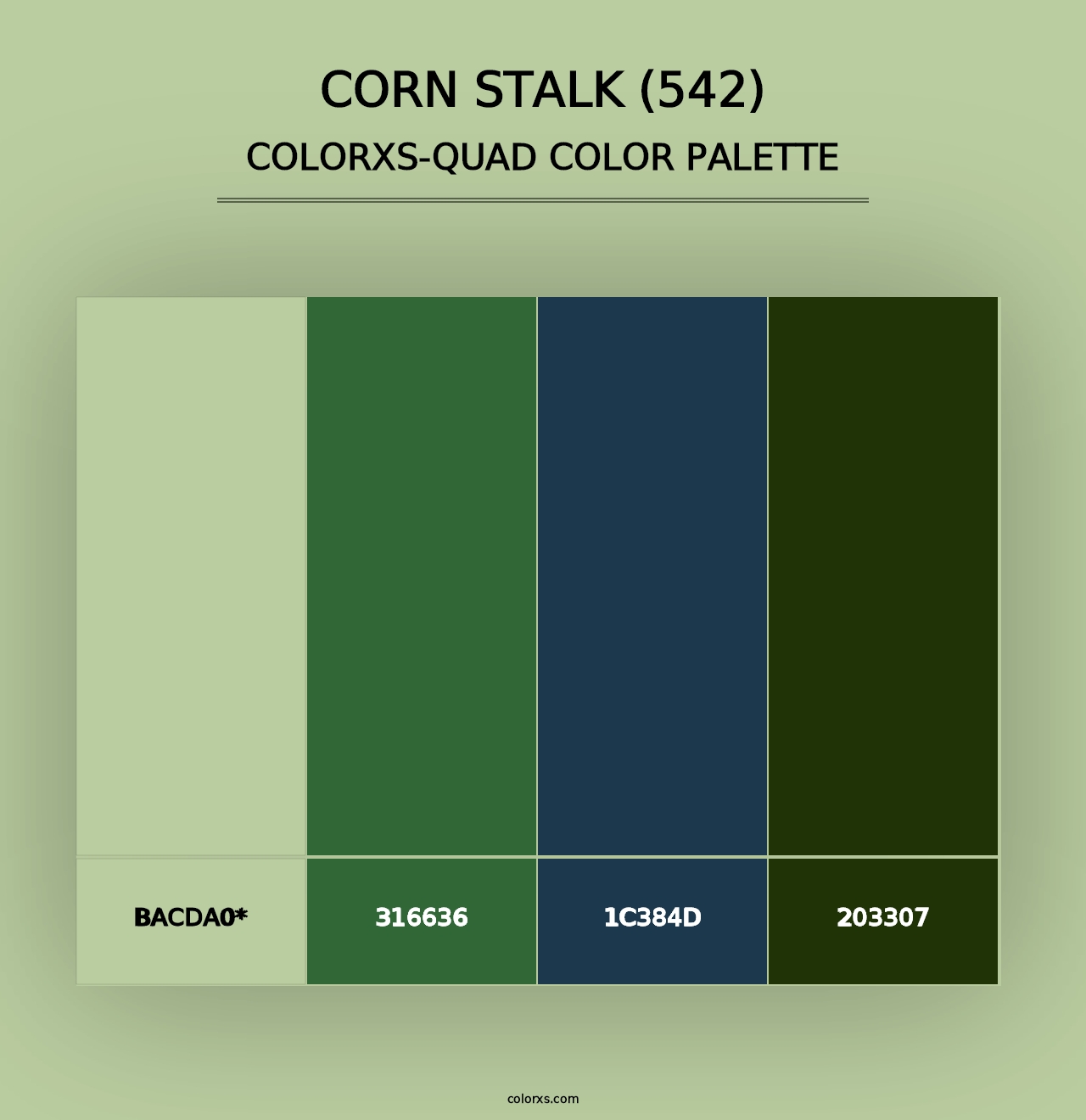 Corn Stalk (542) - Colorxs Quad Palette