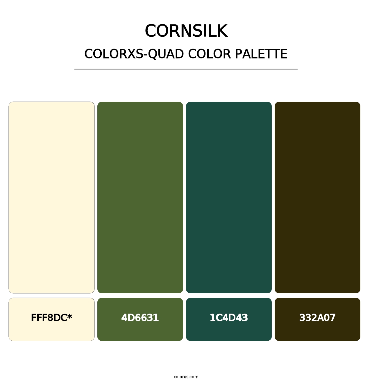 Cornsilk - Colorxs Quad Palette