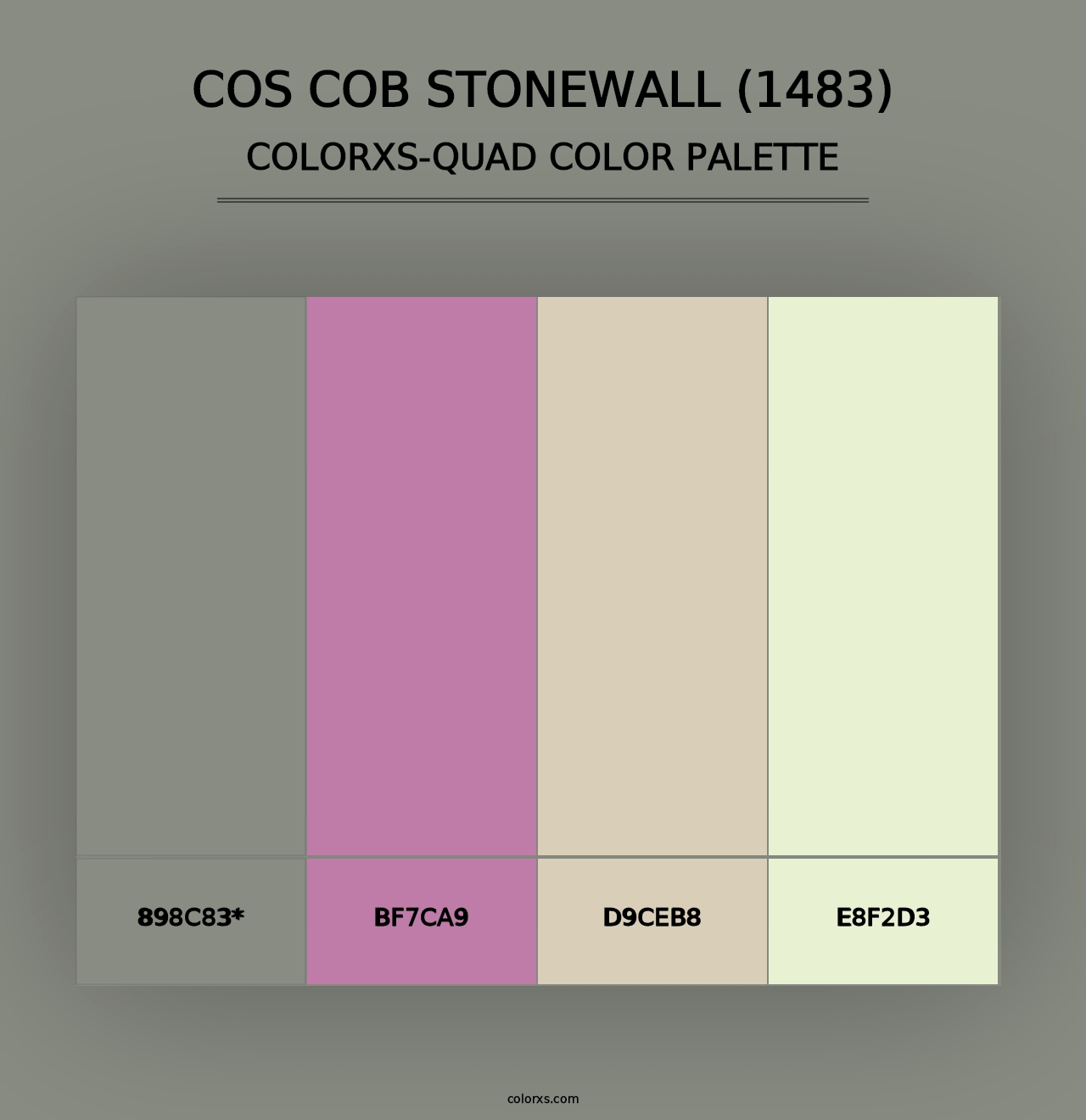 Cos Cob Stonewall (1483) - Colorxs Quad Palette