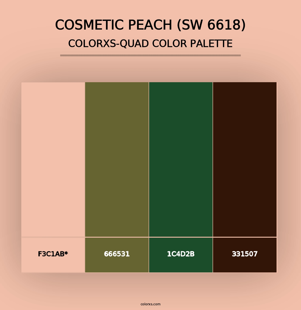 Cosmetic Peach (SW 6618) - Colorxs Quad Palette