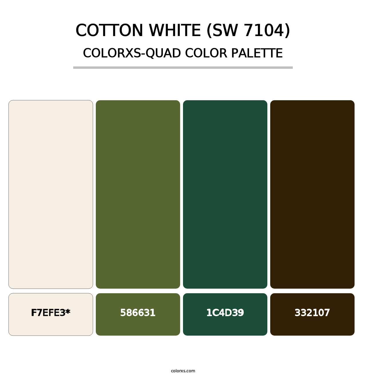 Cotton White (SW 7104) - Colorxs Quad Palette