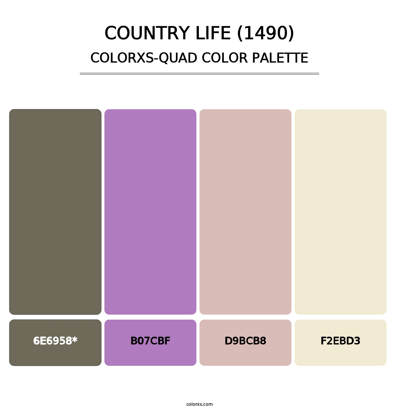 Country Life (1490) - Colorxs Quad Palette