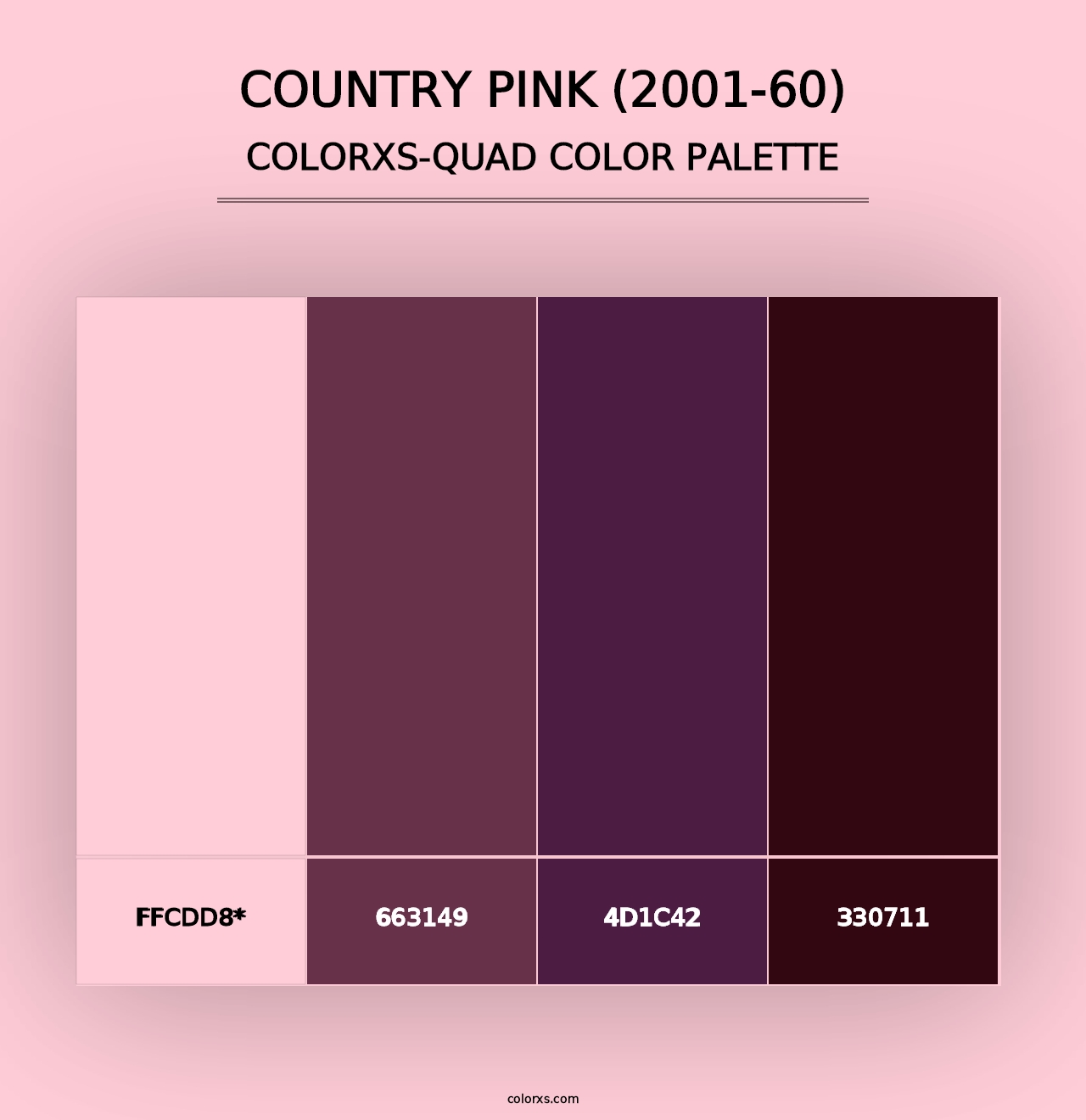 Country Pink (2001-60) - Colorxs Quad Palette