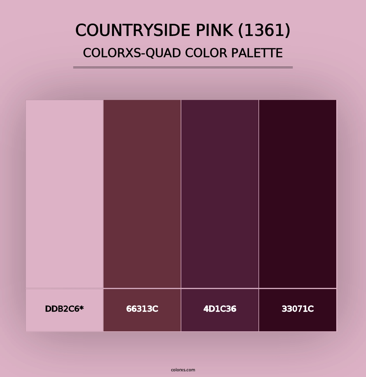 Countryside Pink (1361) - Colorxs Quad Palette