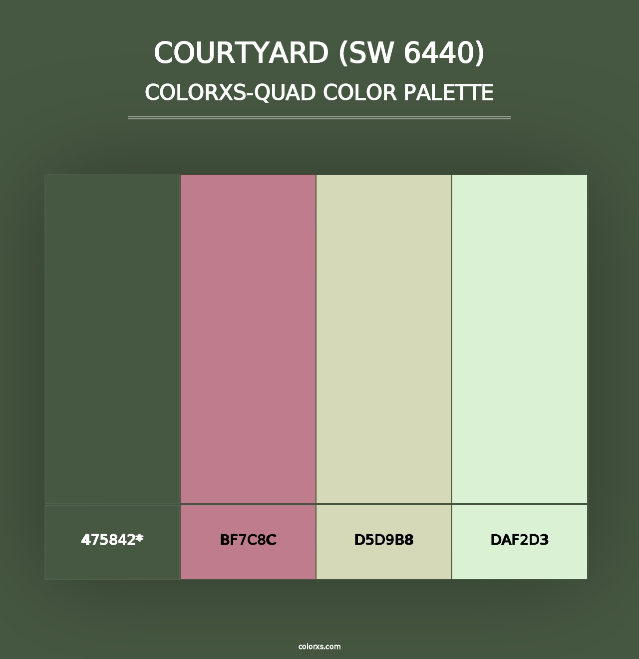 Courtyard (SW 6440) - Colorxs Quad Palette