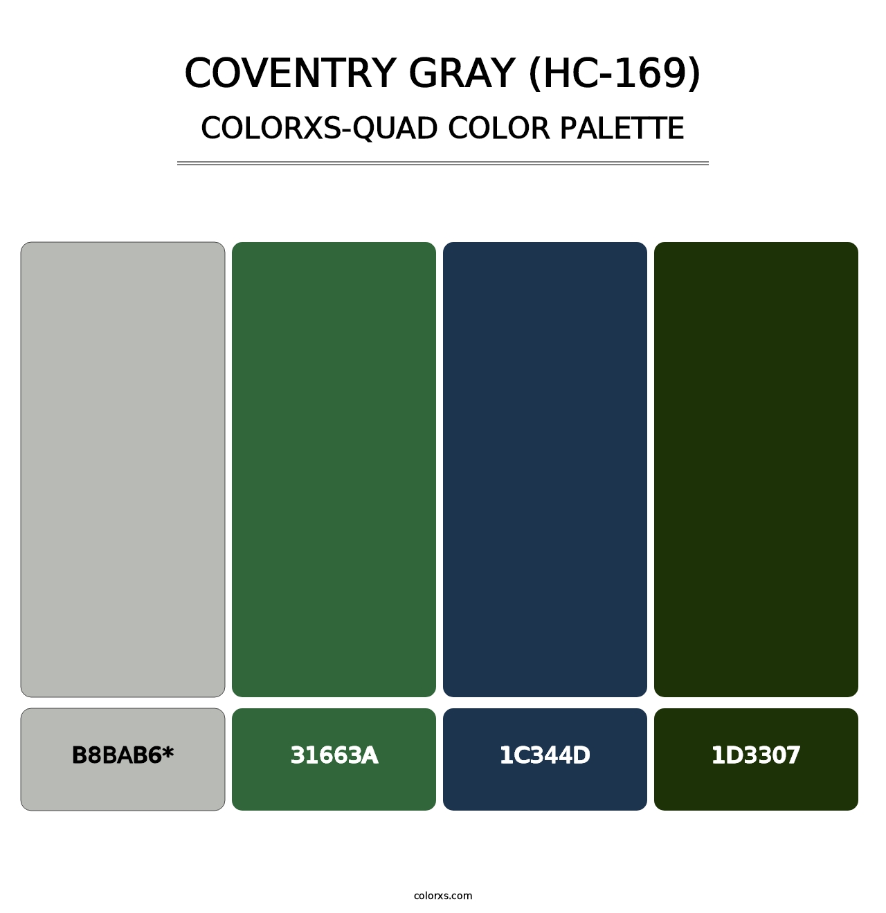 Coventry Gray (HC-169) - Colorxs Quad Palette