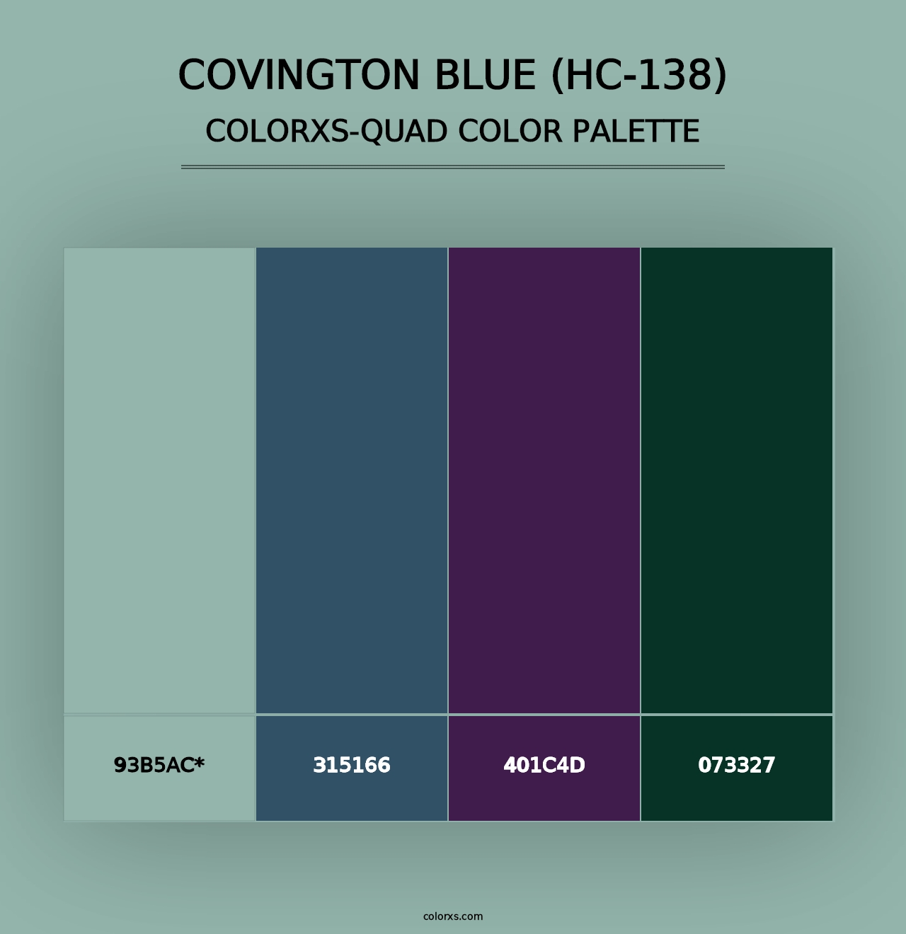 Covington Blue (HC-138) - Colorxs Quad Palette