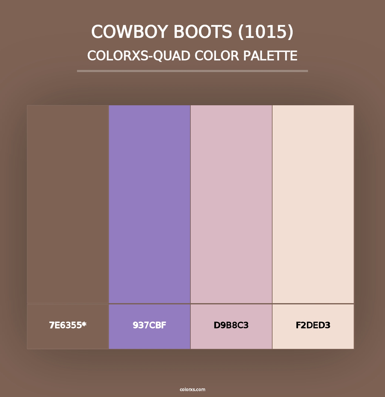 Cowboy Boots (1015) - Colorxs Quad Palette