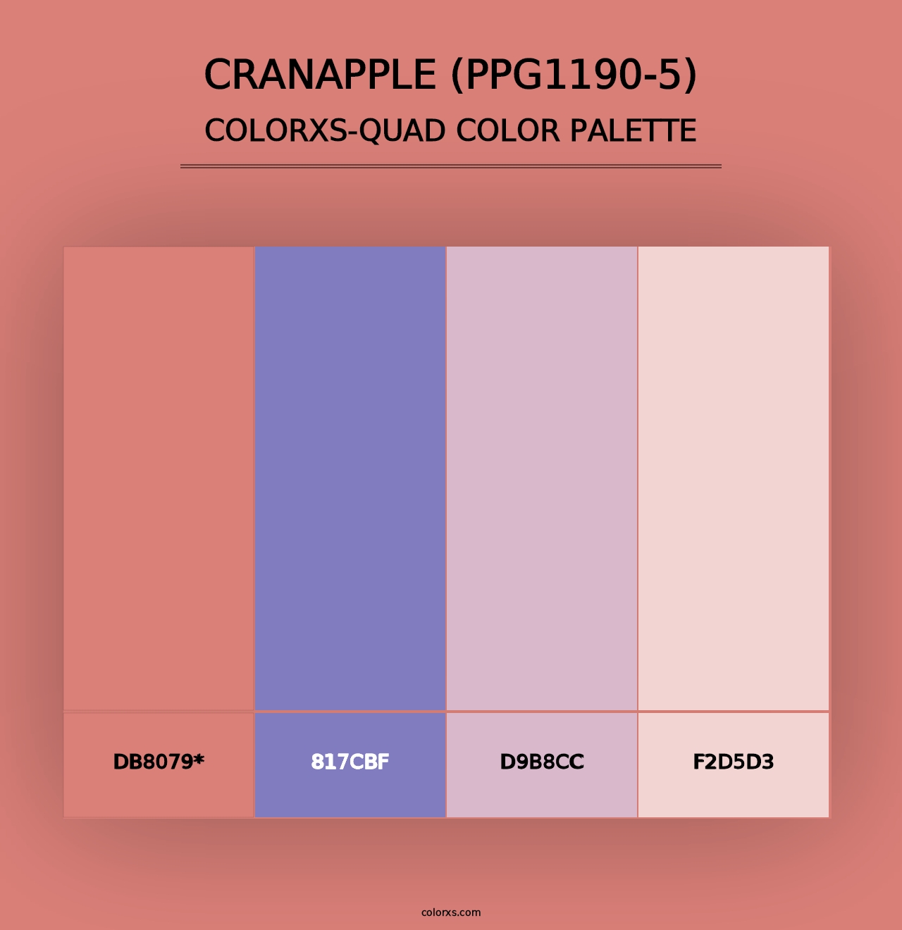 Cranapple (PPG1190-5) - Colorxs Quad Palette