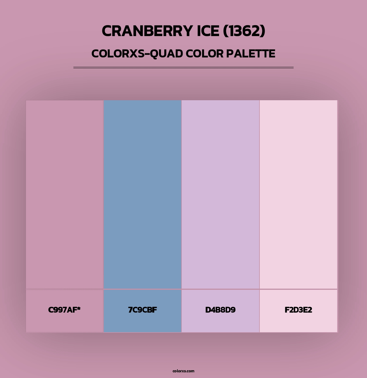 Cranberry Ice (1362) - Colorxs Quad Palette