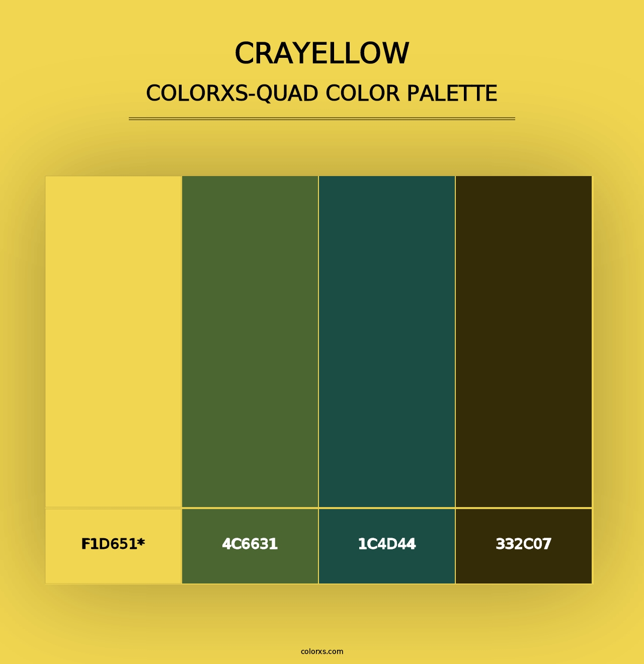 Crayellow - Colorxs Quad Palette