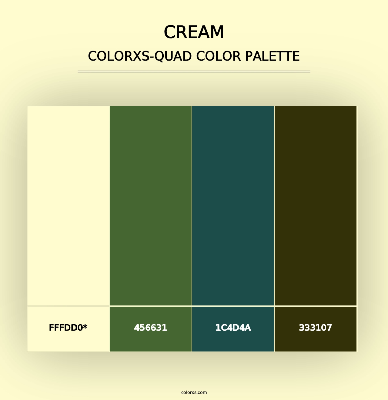 Cream - Colorxs Quad Palette