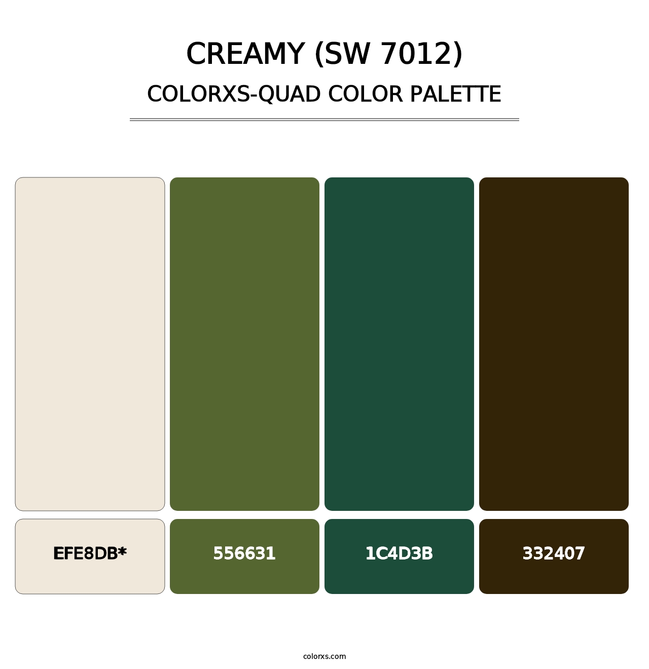 Creamy (SW 7012) - Colorxs Quad Palette