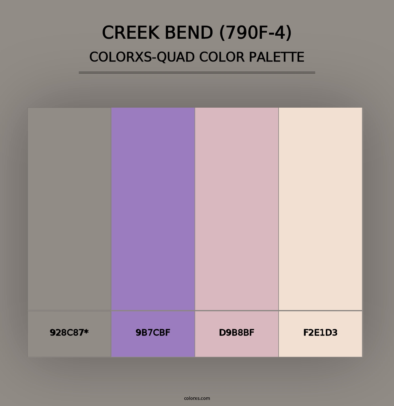 Creek Bend (790F-4) - Colorxs Quad Palette