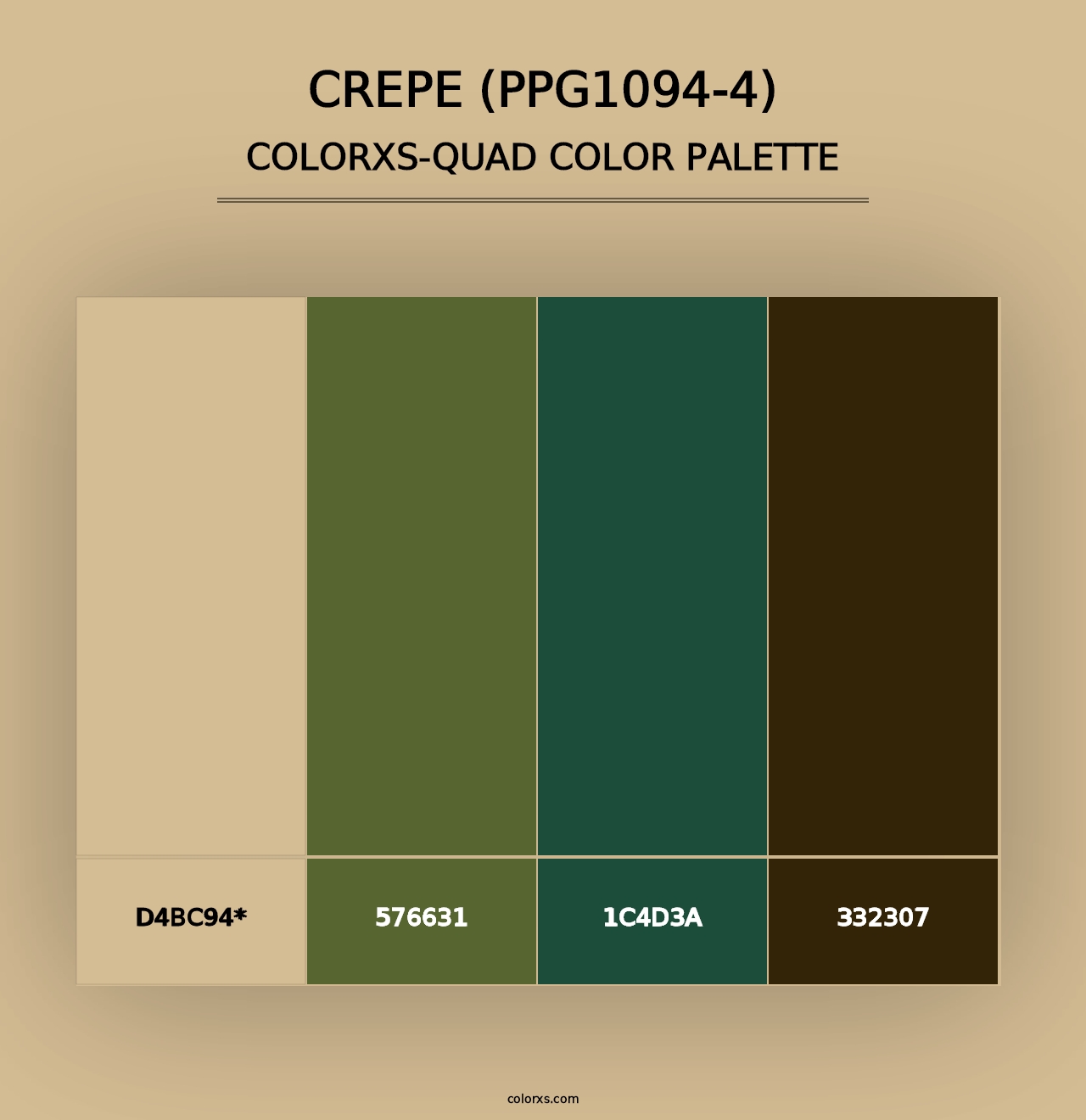 Crepe (PPG1094-4) - Colorxs Quad Palette