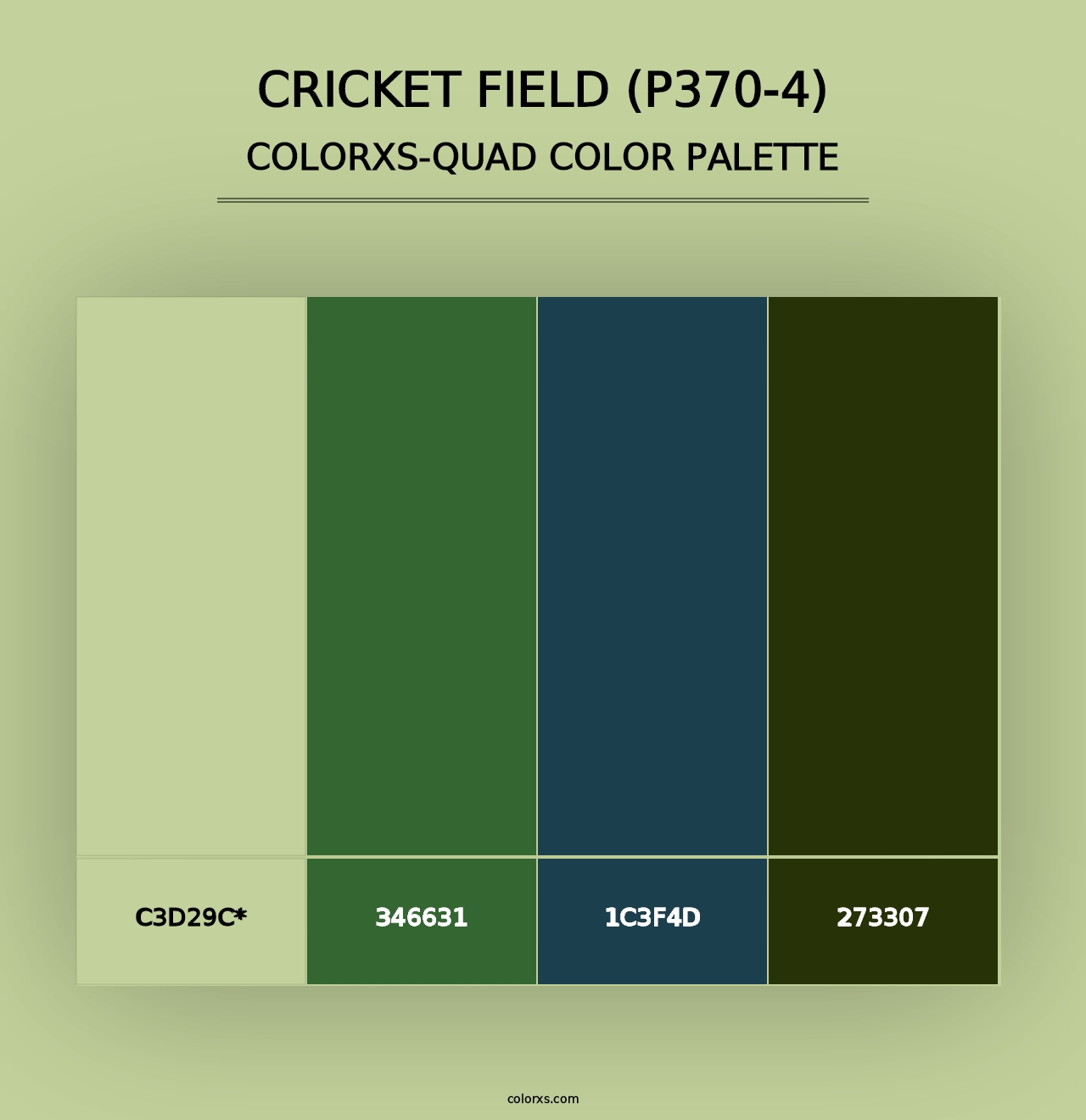 Cricket Field (P370-4) - Colorxs Quad Palette