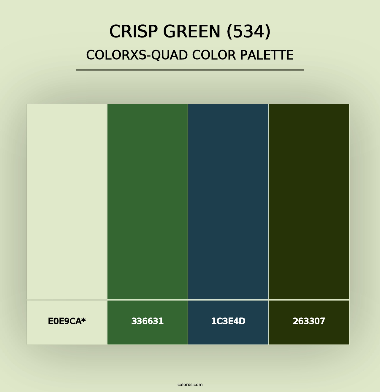 Crisp Green (534) - Colorxs Quad Palette