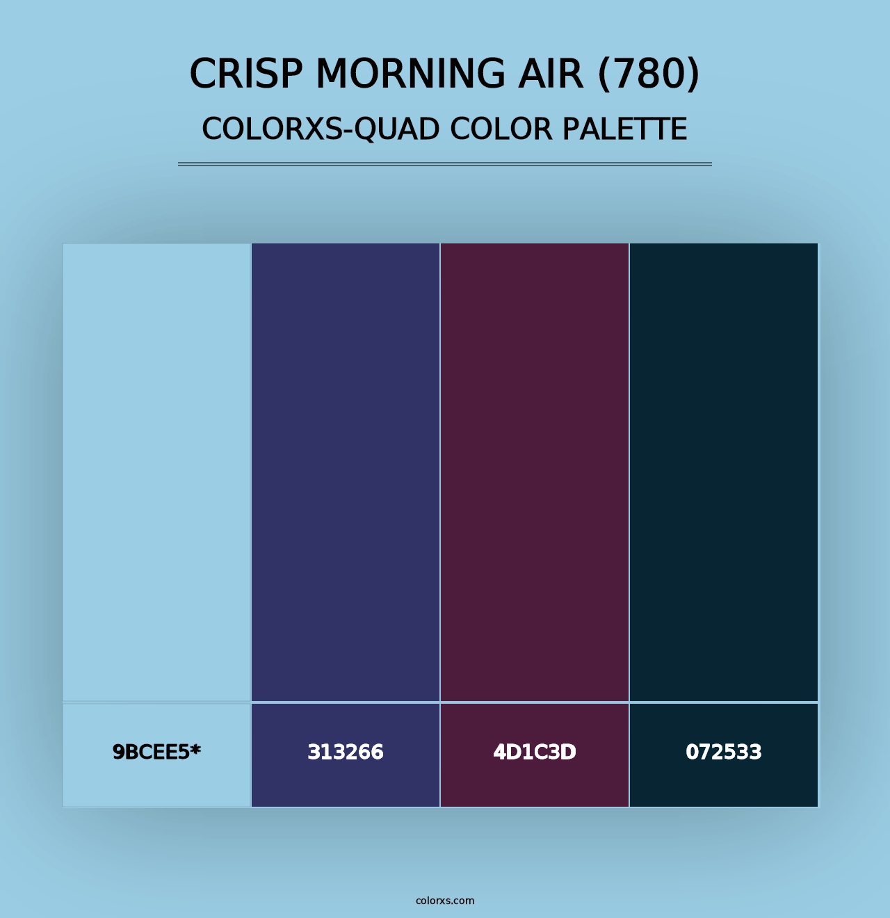 Crisp Morning Air (780) - Colorxs Quad Palette