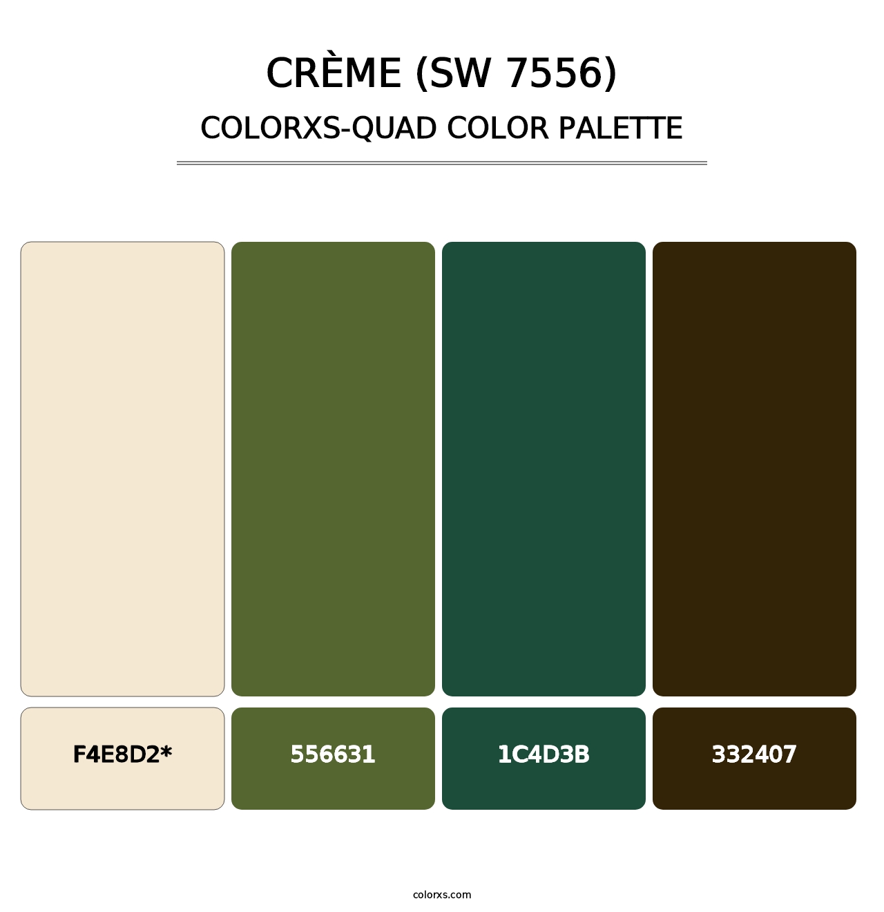 Crème (SW 7556) - Colorxs Quad Palette