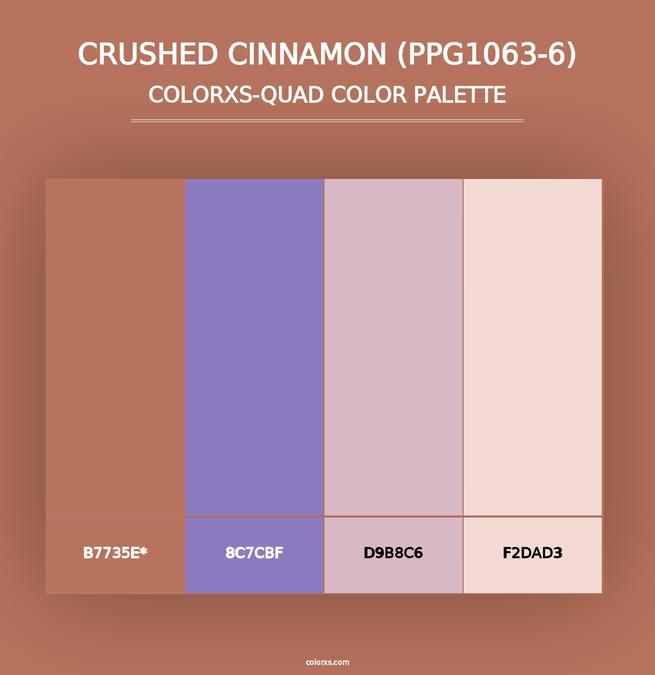 Crushed Cinnamon (PPG1063-6) - Colorxs Quad Palette