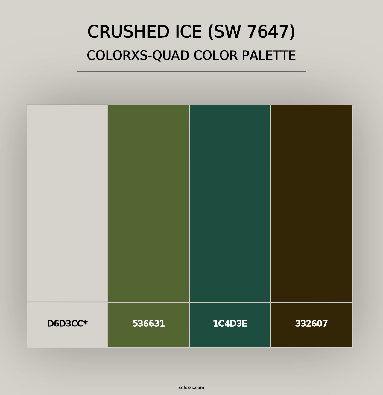 Crushed Ice (SW 7647) - Colorxs Quad Palette