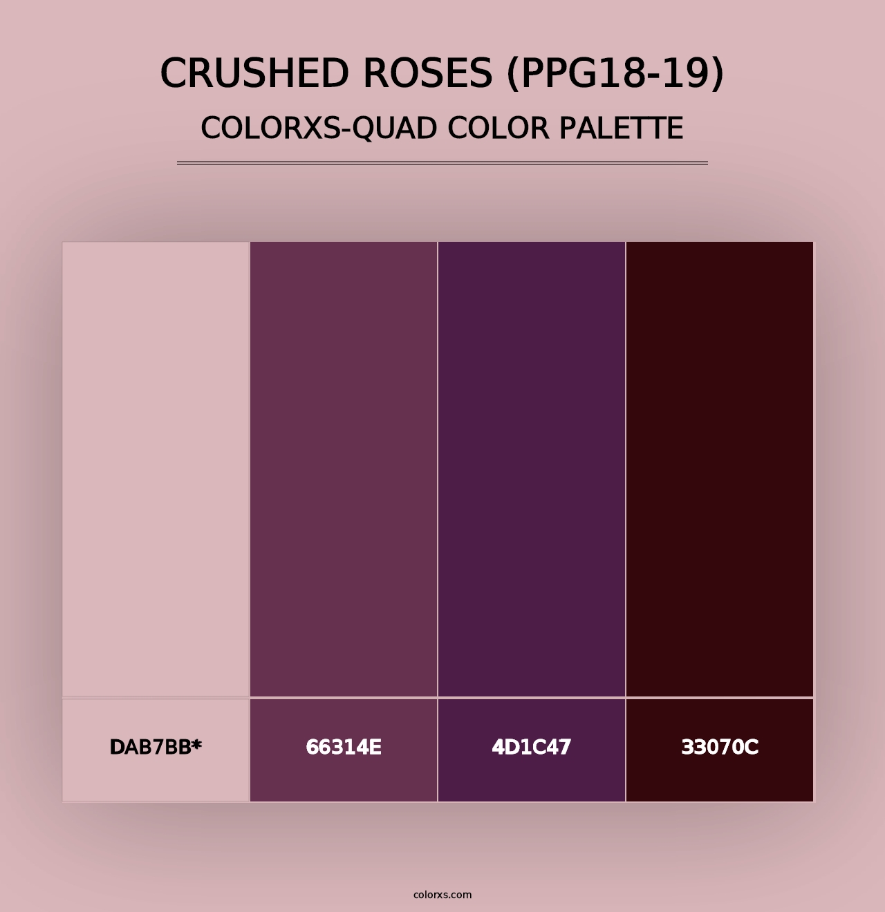 Crushed Roses (PPG18-19) - Colorxs Quad Palette