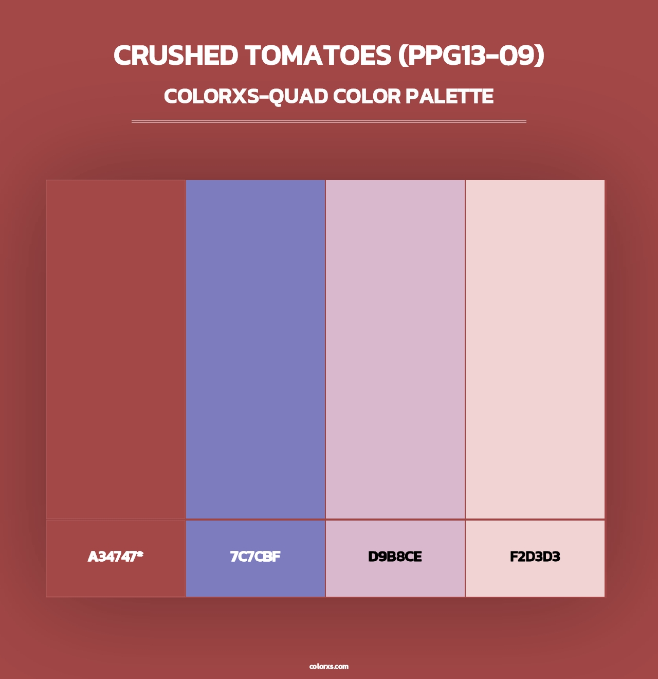 Crushed Tomatoes (PPG13-09) - Colorxs Quad Palette