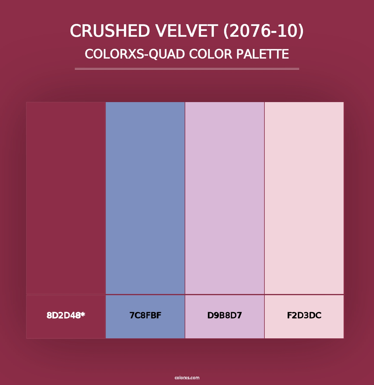 Crushed Velvet (2076-10) - Colorxs Quad Palette