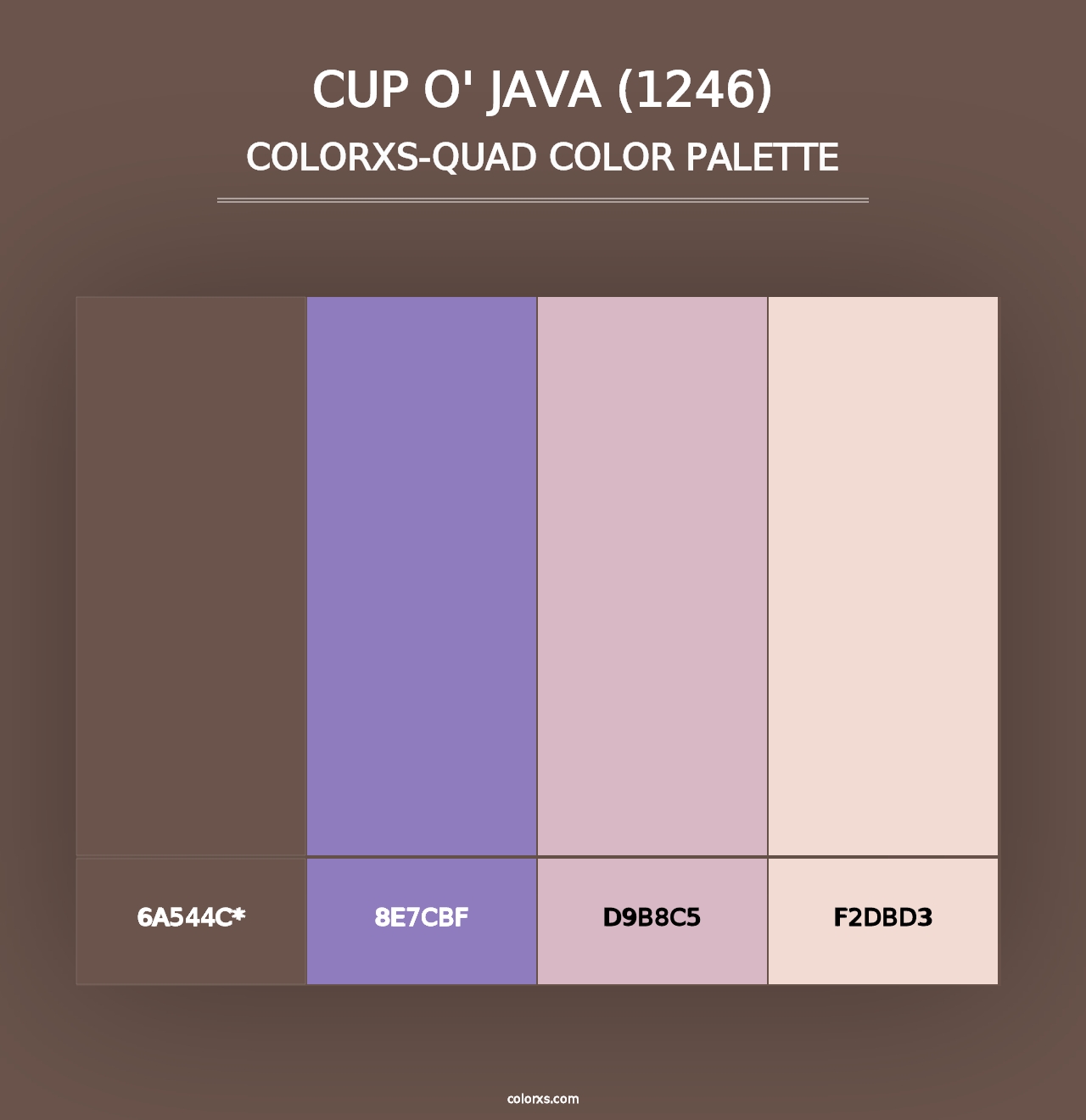 Cup o' Java (1246) - Colorxs Quad Palette