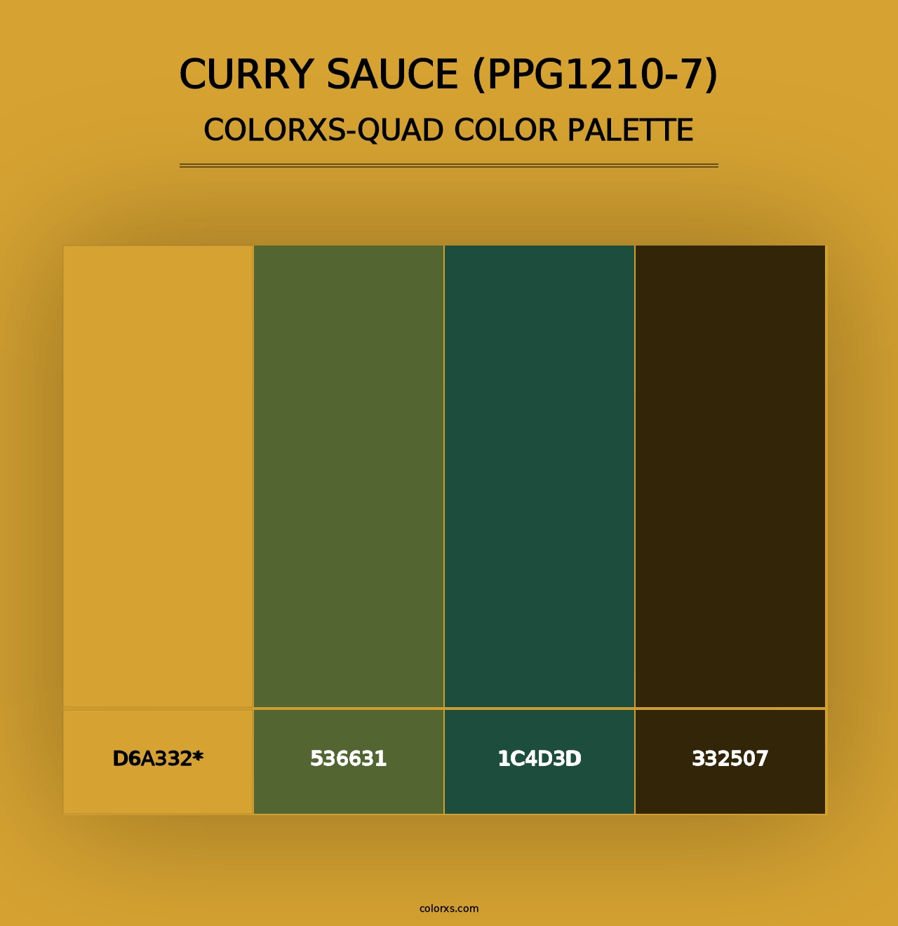 Curry Sauce (PPG1210-7) - Colorxs Quad Palette