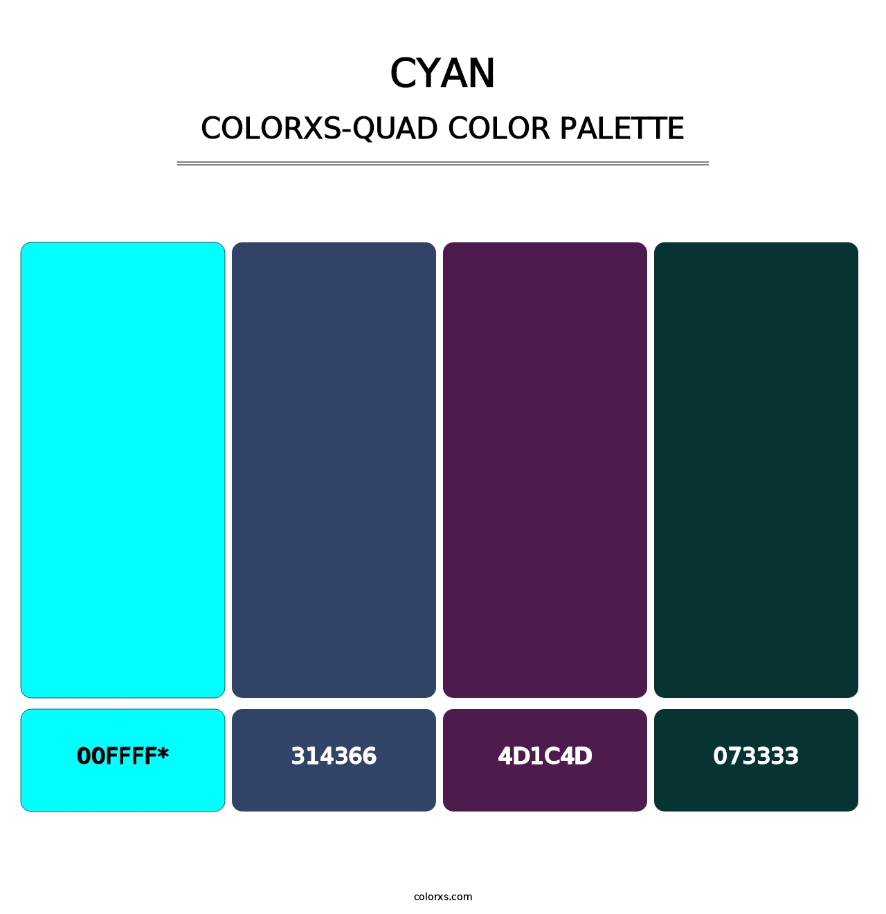 Cyan - Colorxs Quad Palette