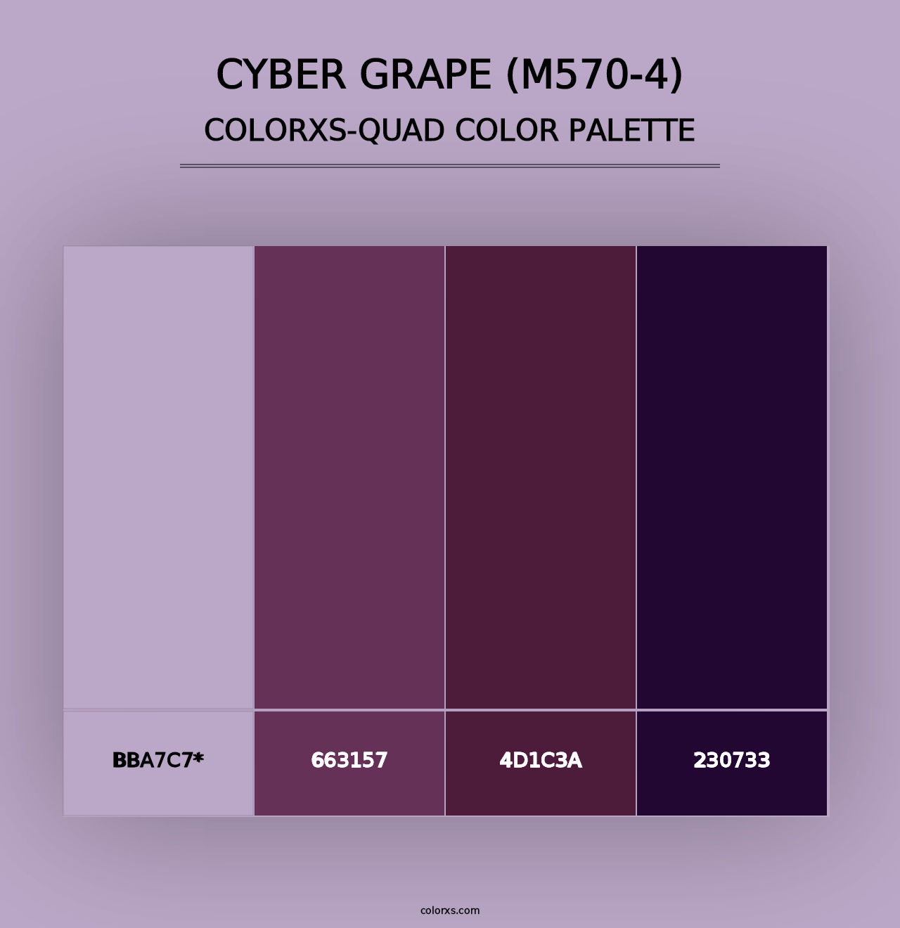 Cyber Grape (M570-4) - Colorxs Quad Palette