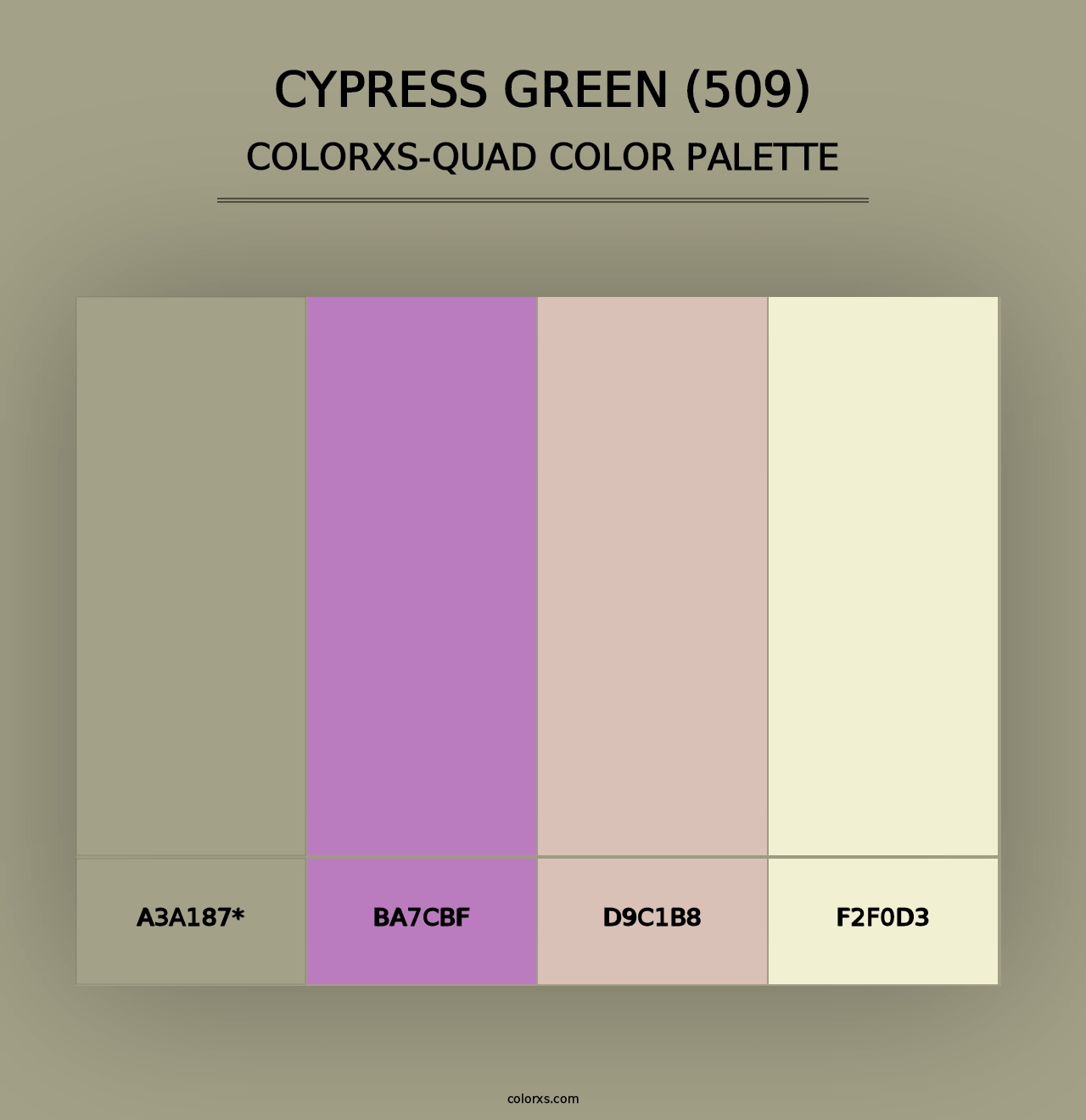 Cypress Green (509) - Colorxs Quad Palette