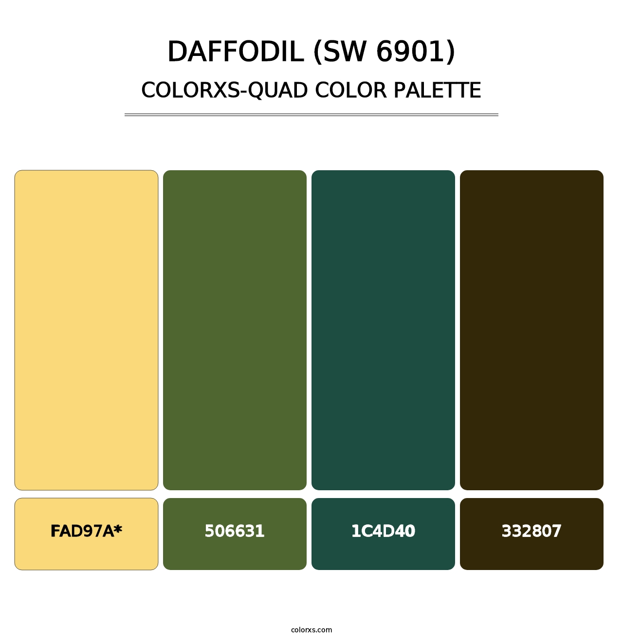 Daffodil (SW 6901) - Colorxs Quad Palette